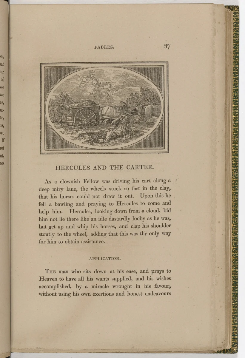 Headpiece (page 37) from The Fables of Aesop by Thomas Bewick, illustrated book, 1818