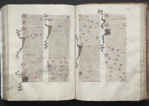 The Gotha Missal: Fol. 106r, Text by Master of the Boqueteaux, book, 1370-1380