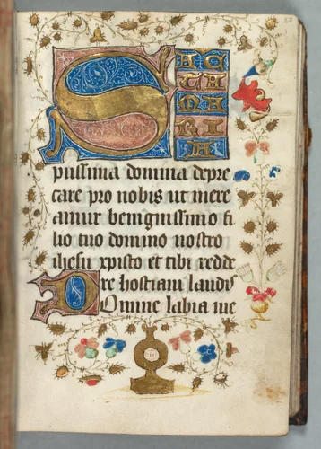Book of Hours (Use of Metz): Fol. 27r, Decorated Initials by Unknown, book, 1435-1445