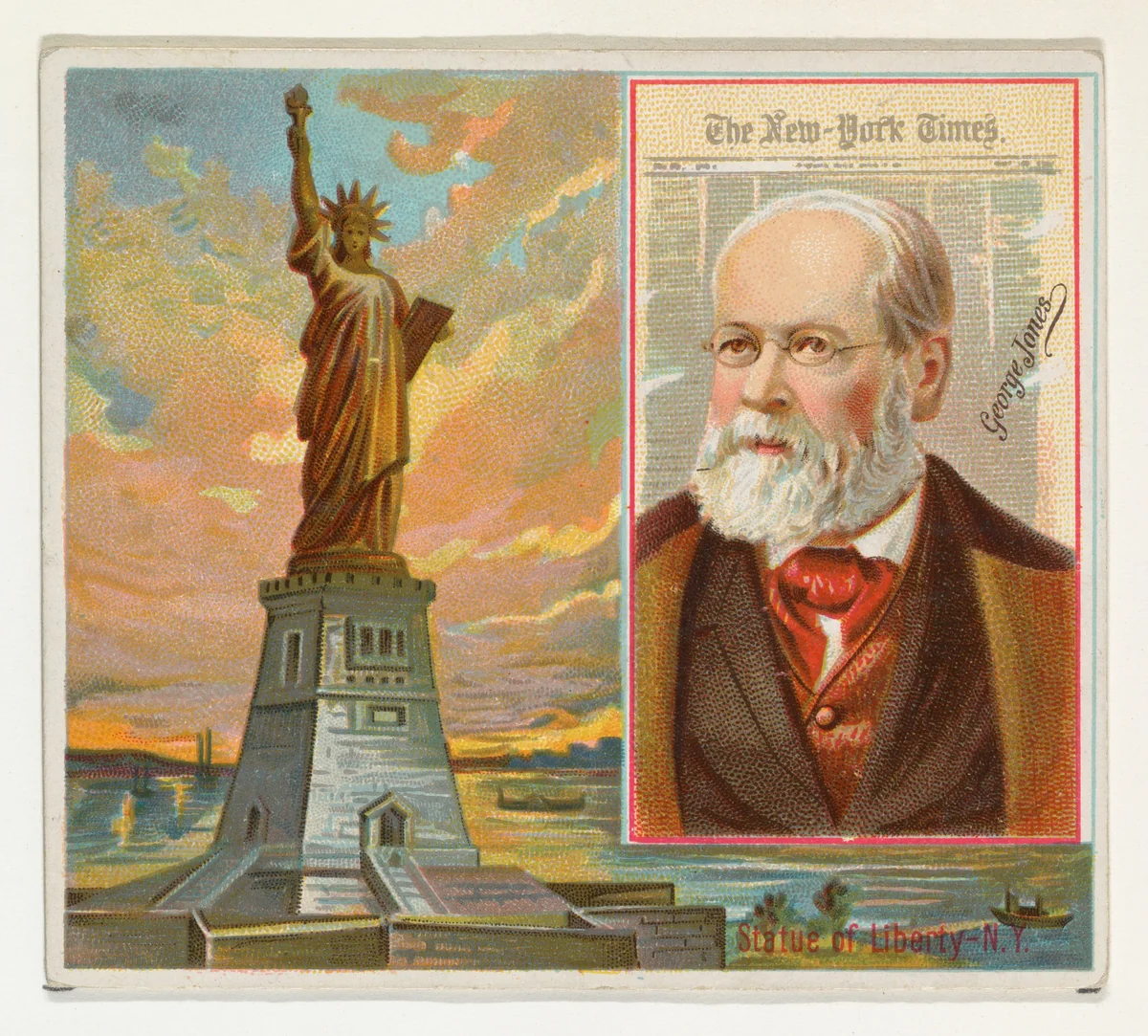 George R. Jones, The New York Times, from the American Editors series (N35) for Allen & Ginter Cigarettes by Allen & Ginter, print, 1887