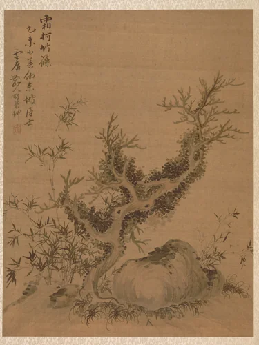 Frosted Branches and Dwarf Bamboo, in the Style of Su Shi by Zhai Dakun, painting, 1775