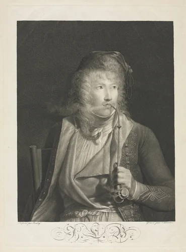 The Painter Jacques-Luc Barbier-Walbonne by François Aubertin, print, 1804