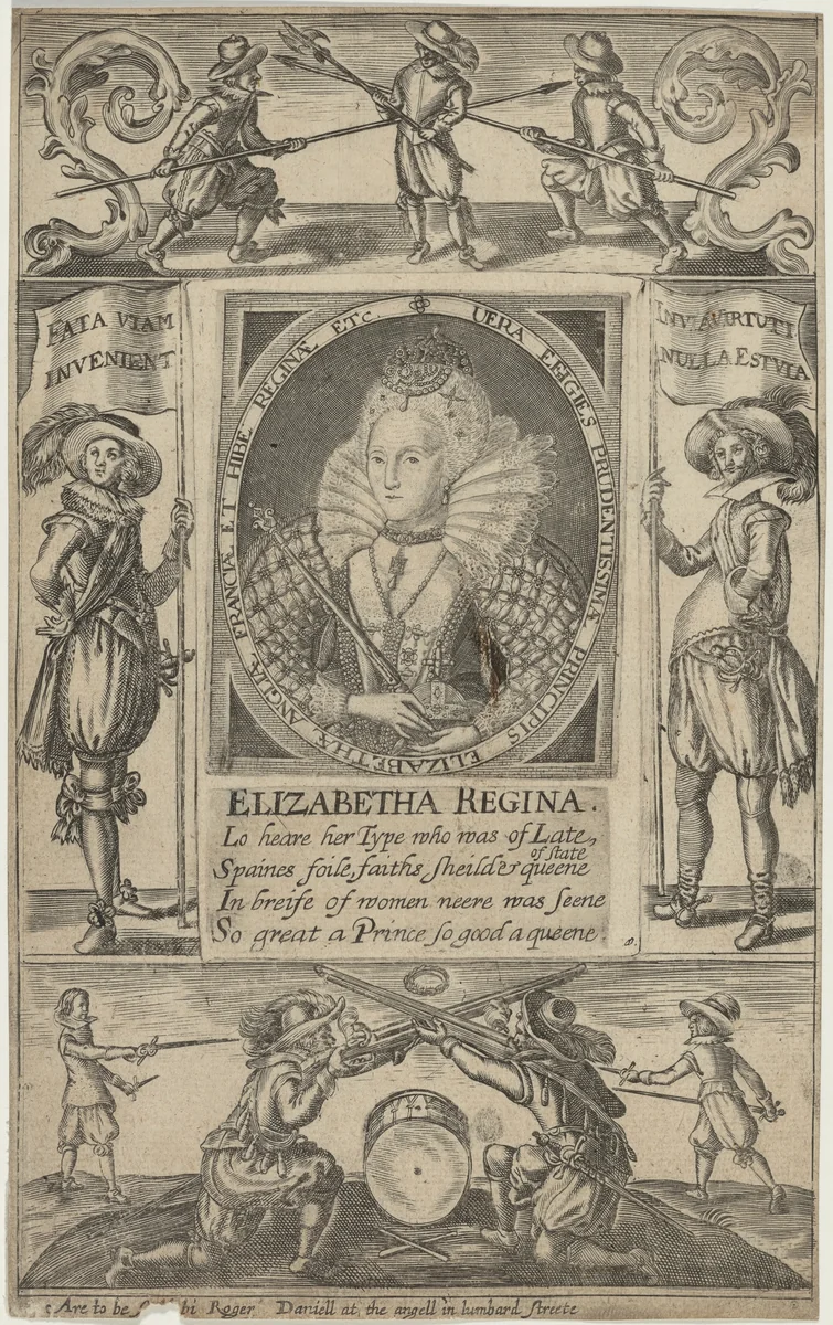 Queen Elizabeth by Willem de Passe; John Payne, print, 1607-1647