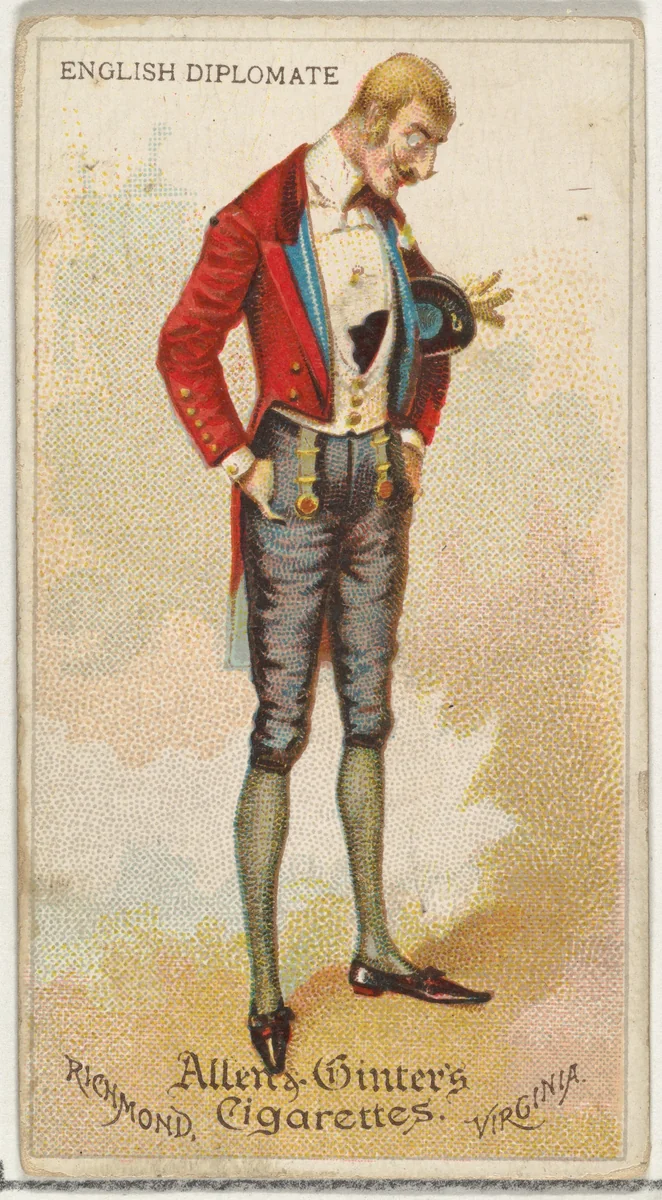 English Diplomat, from World's Dudes series (N31) for Allen & Ginter Cigarettes by Allen & Ginter, print, 1888