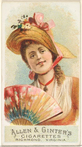 Plate 5, from the Fans of the Period series (N7) for Allen & Ginter Cigarettes Brands by Allen & Ginter, print, 1889