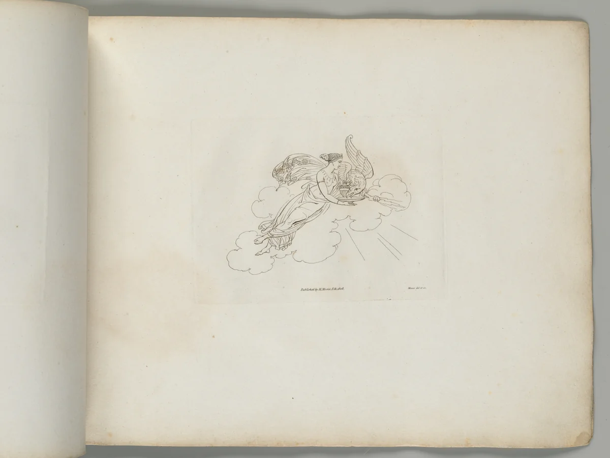 Hebe with Jove's Eagle (from Sketches in Outline) by Henry Moses, print, 1808