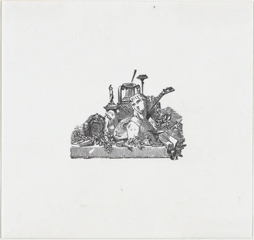 Vignette of trophies by anonymous, print, 19