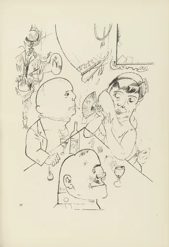 Trio (plate, folio 90) from Ecce Homo by George Grosz, illustrated book, 1922