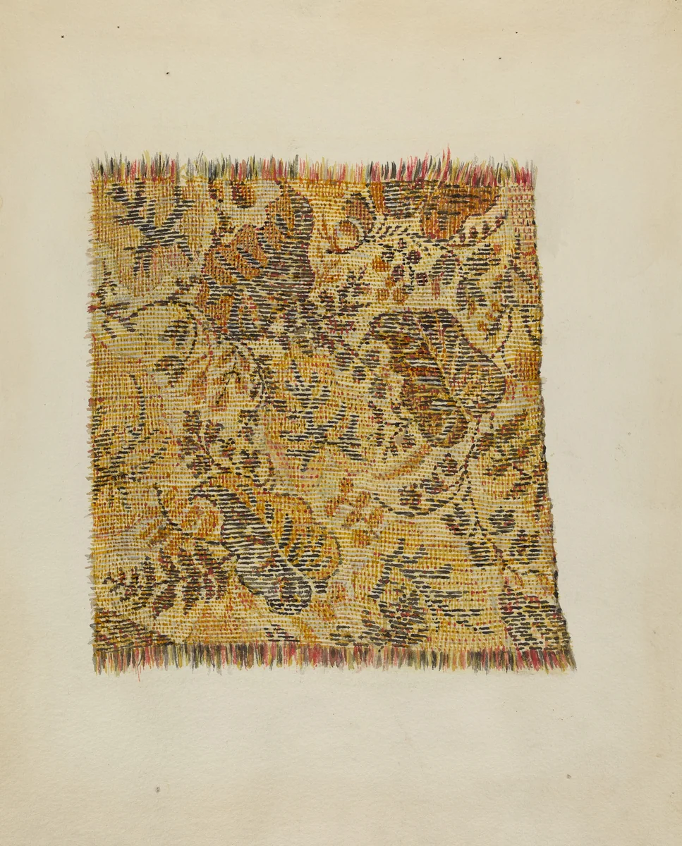 Ingrain Carpet by Marian Curtis Foster, index of american design, 1937