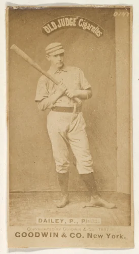 Edward M. Daily, Pitcher, Philadelphia, from the Old Judge series (N172) for Old Judge Cigarettes by Goodwin & Company, photograph, 1887