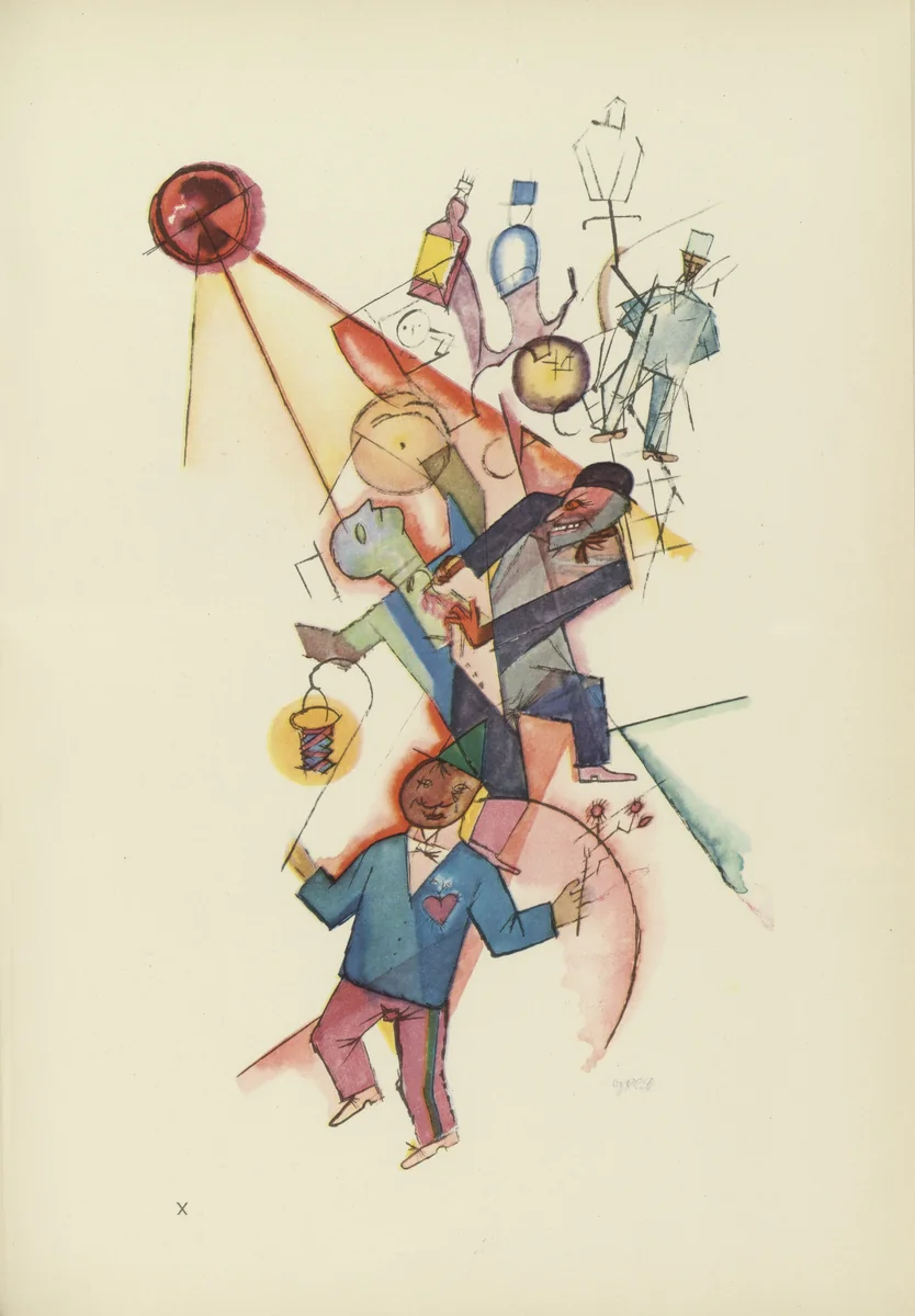 Johannisnacht (plate, folio 60) from Ecce Homo by George Grosz, illustrated book, 1922