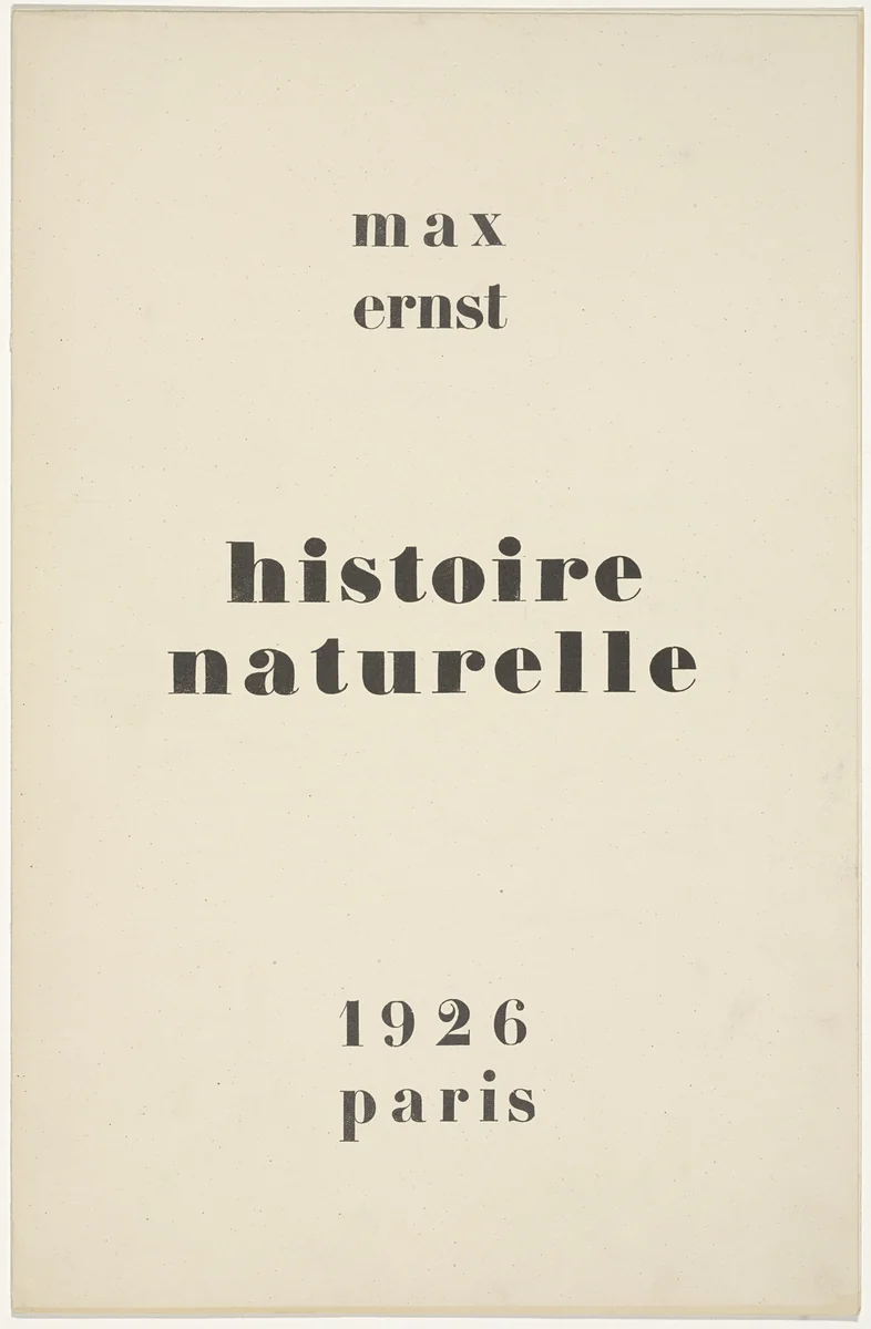 Natural History (Histoire naturelle) by Max Ernst, print, 1925