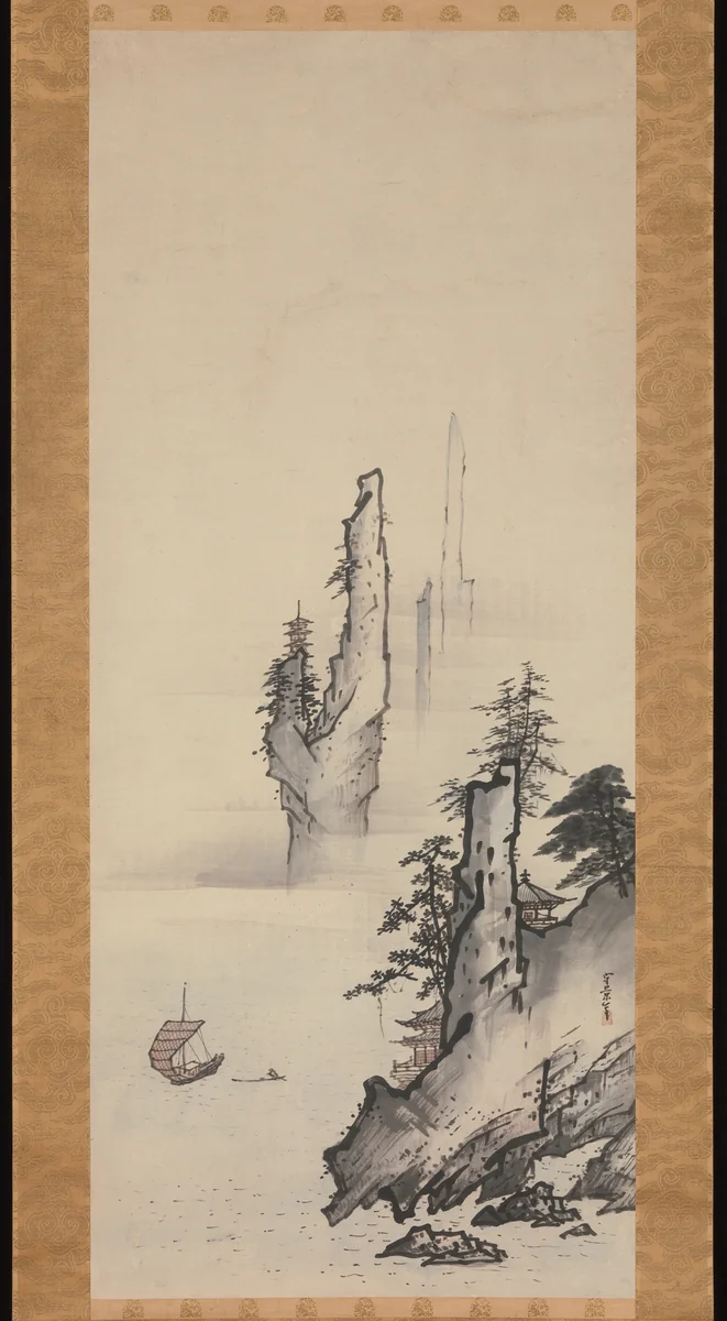 Landscape by Kusumi Morikage, painting, 1620-1690