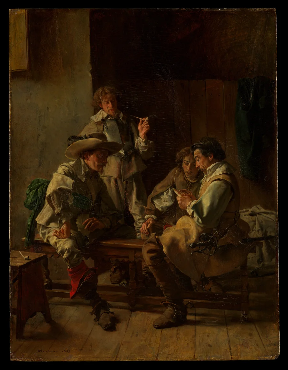 The Card Players by Ernest Meissonier, painting, 1863