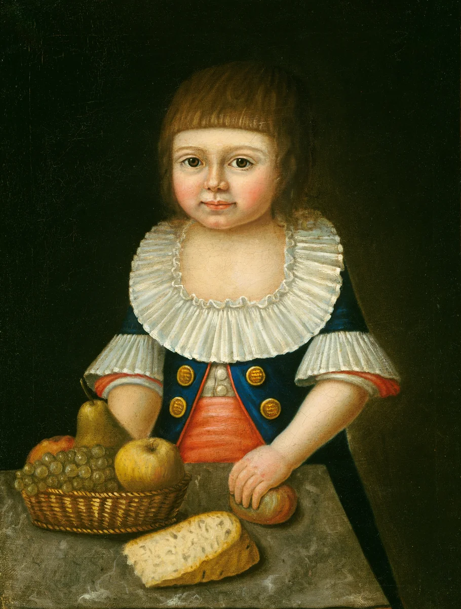 Boy with a Basket of Fruit by American 18th Century, painting, 1790