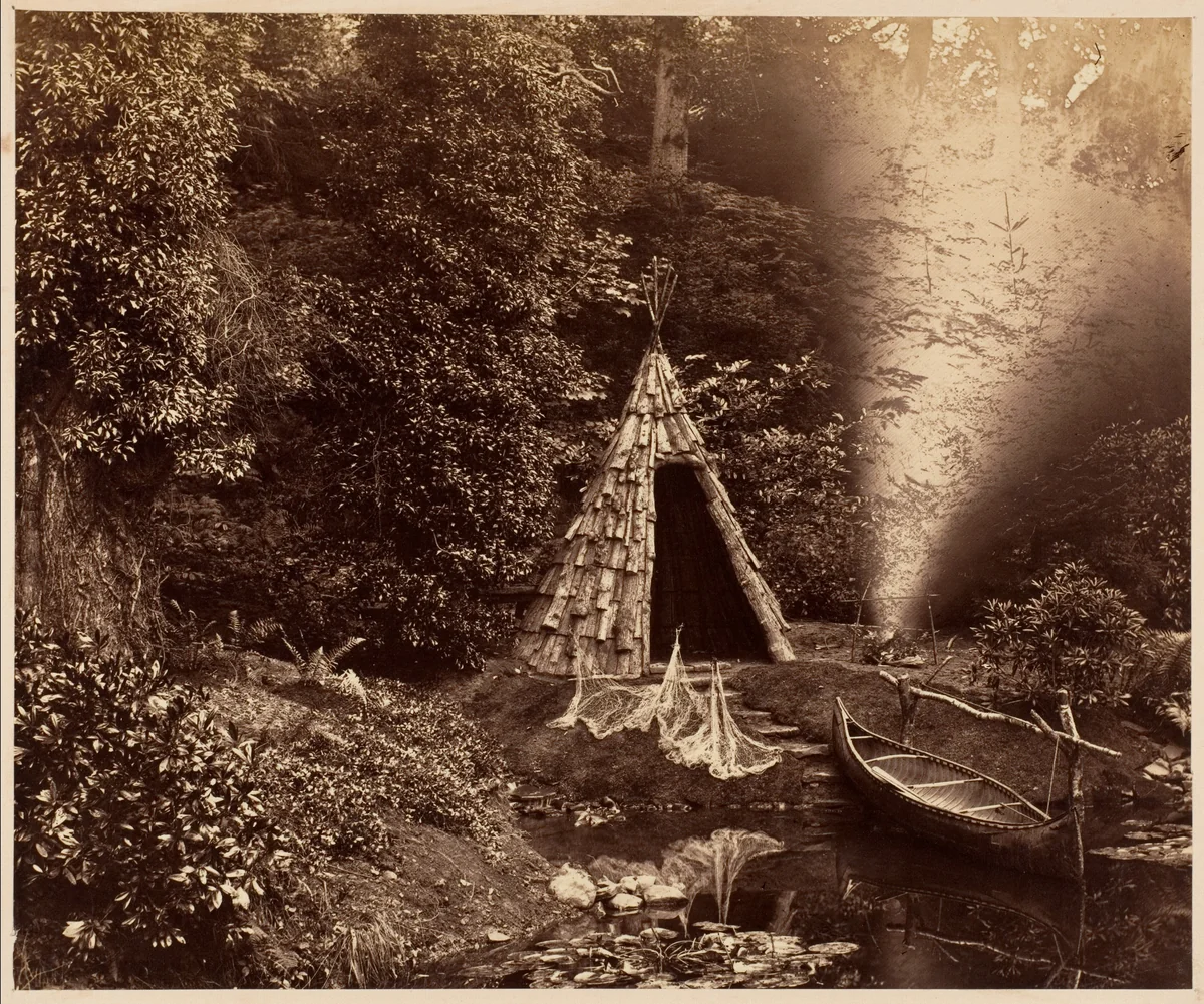The Wigwam, a Canadian Scene at Penllergare by John Dillwyn Llewelyn, photograph, 1853-1857