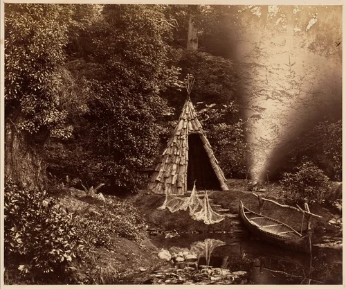 The Wigwam, a Canadian Scene at Penllergare by John Dillwyn Llewelyn, photograph, 1853-1857