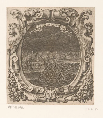 Storm op het platteland by Johann Eckhard Löffler, print, 1681