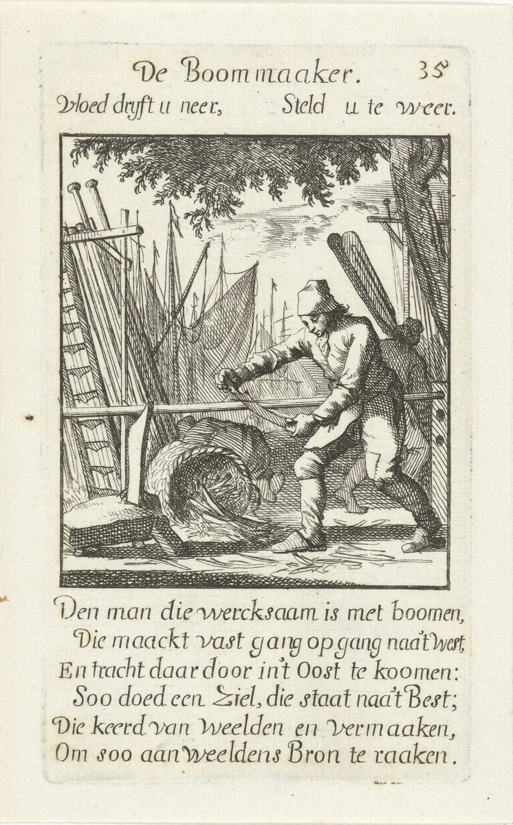 Boommaker by Caspar Luyken, print, 1694