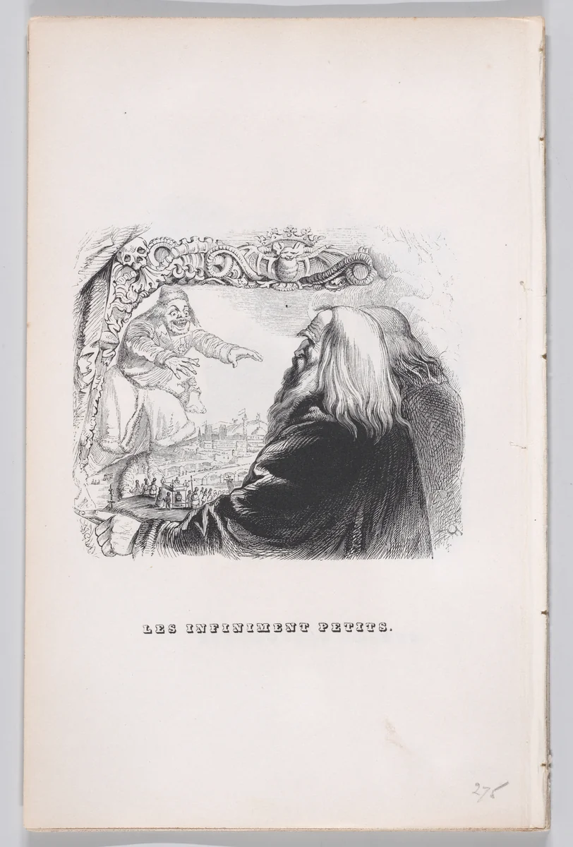 Infinitely Small, from "The Complete Works of Béranger" by J. J. Grandville, print, 1836