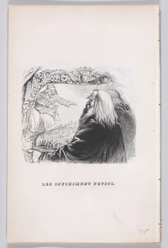 Infinitely Small, from "The Complete Works of Béranger" by J. J. Grandville, print, 1836