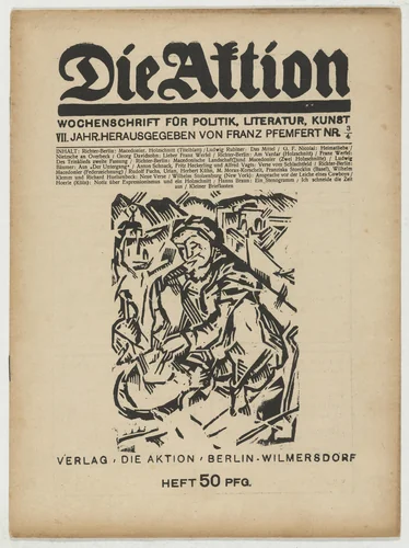 Die Aktion, vol. 7, no. 3/4 by Heinrich Richter, Heinrich Hoerle, periodical, 1917