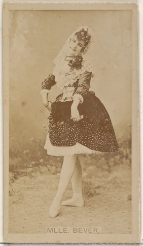 Mlle. Bever, from the Actors and Actresses series (N45, Type 8) for Virginia Brights Cigarettes by Allen & Ginter, photograph, 1885-1891