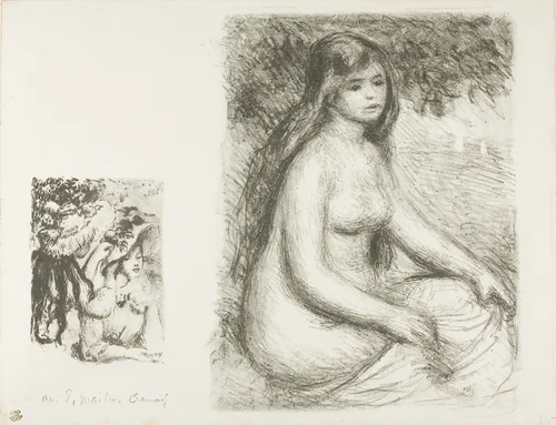 The Pinned Hat and the Bather by Pierre-Auguste Renoir, print, 1900-1910