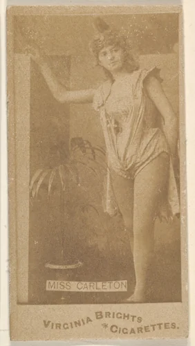 Miss Carleton, from the Actors and Actresses series (N45, Type 1) for Virginia Brights Cigarettes by Allen & Ginter, photograph, 1885-1891