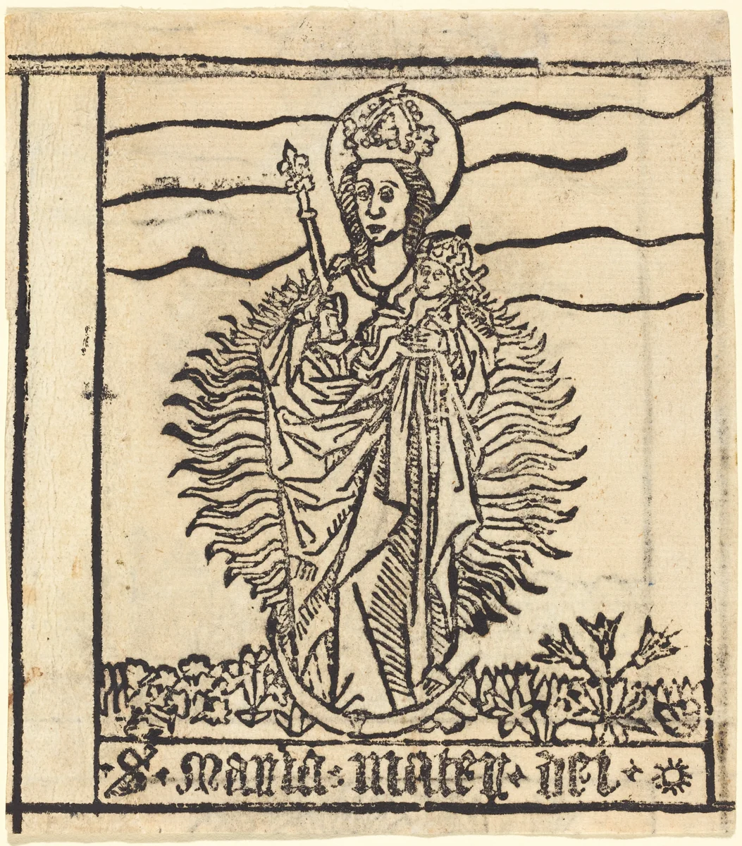 The Virgin and Child by German 15th Century, print, 1460-1480