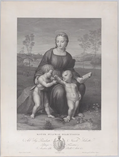 Madonna del Cardellino by Raphael Morghen, print, 1814