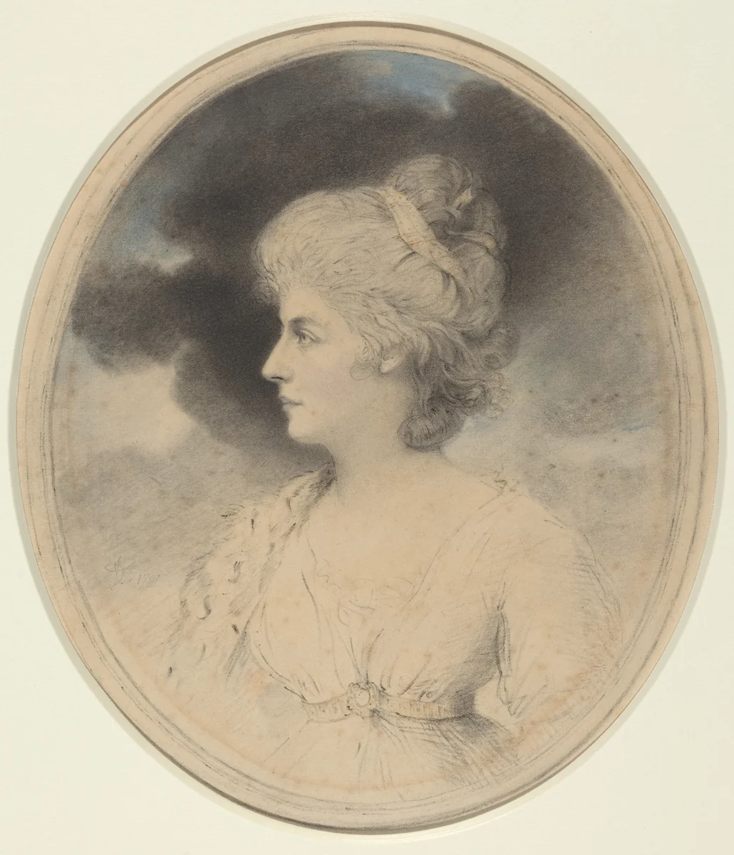 Portrait of a Woman in Profile by John Downman, drawing, 1791