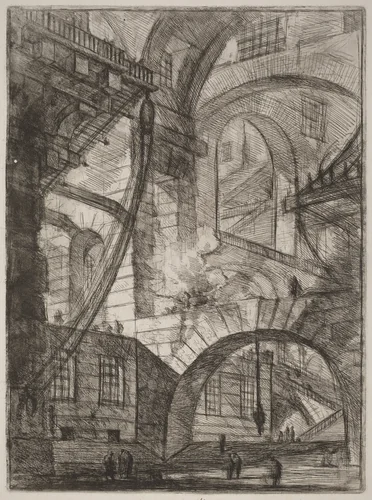 The Smoking Fire by Giovanni Battista Piranesi, print, 1750-1758