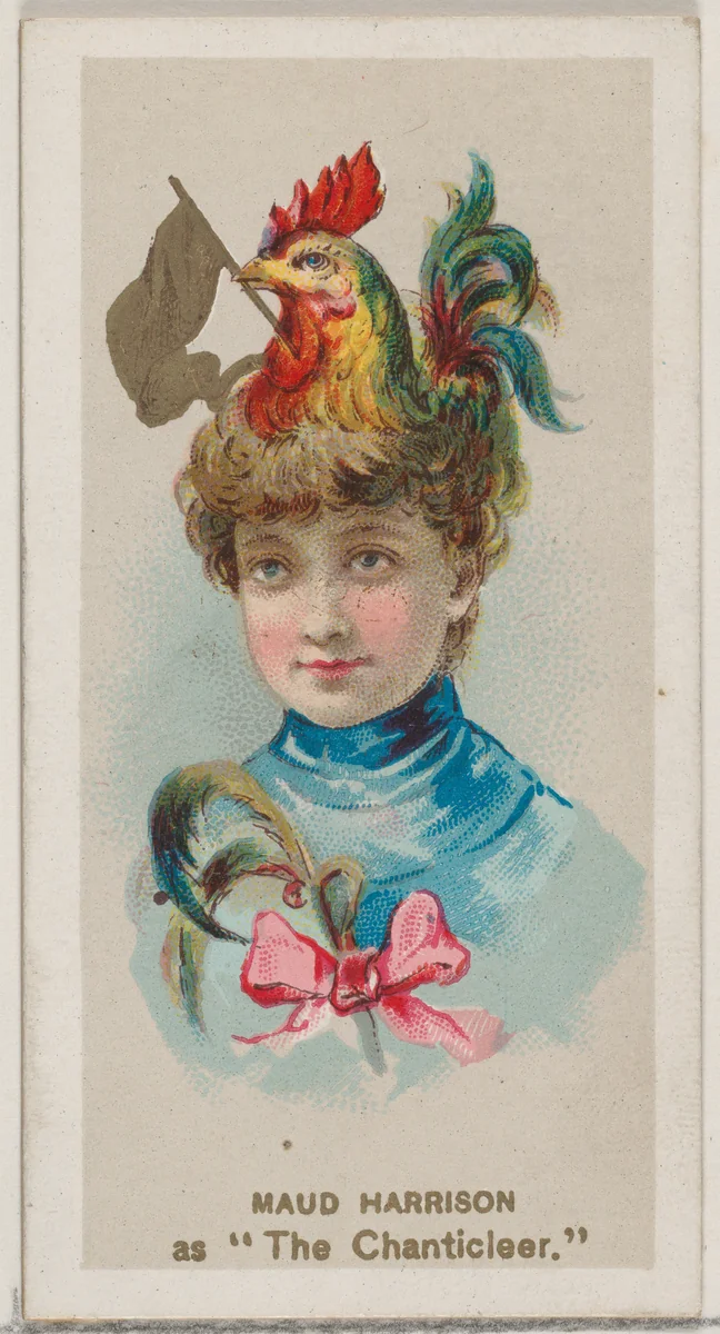 Maud Harrison as "The Chanticleer," from the series Fancy Dress Ball Costumes (N73) for Duke brand cigarettes by W. Duke, Sons & Co., print, 1889