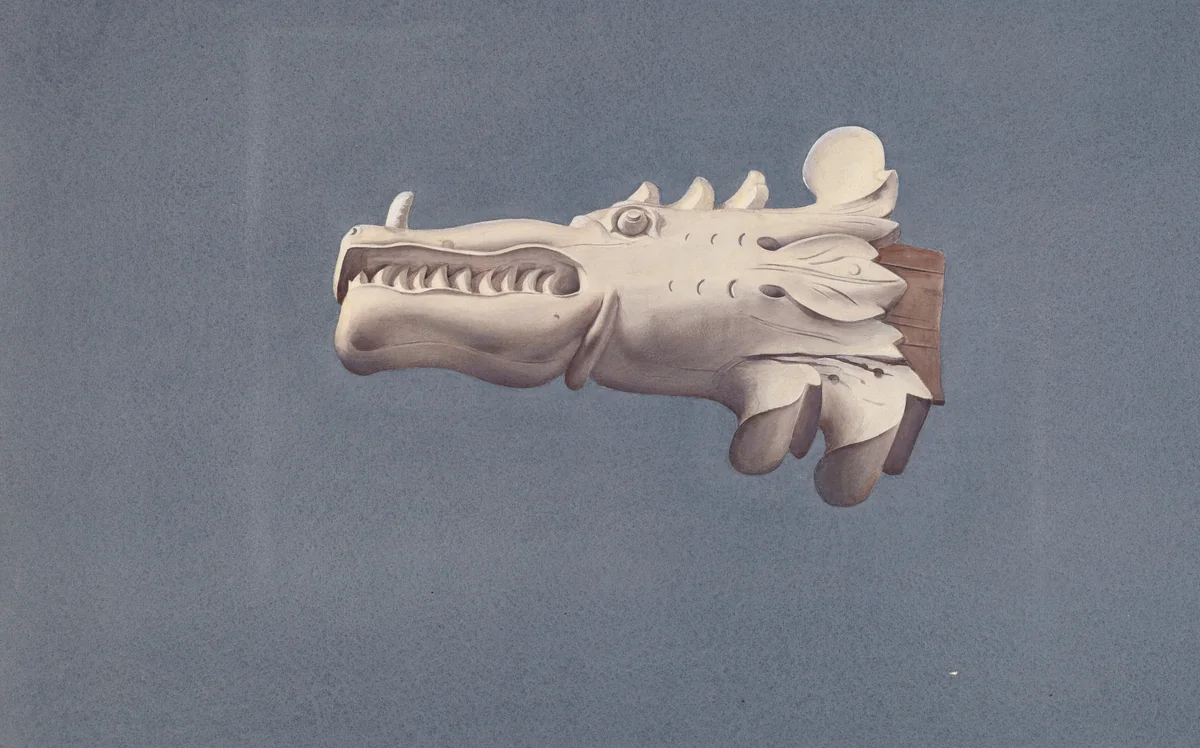 Gargoyle/Gutter Spout by Rosamond P. Gray, index of american design, 1935-1942