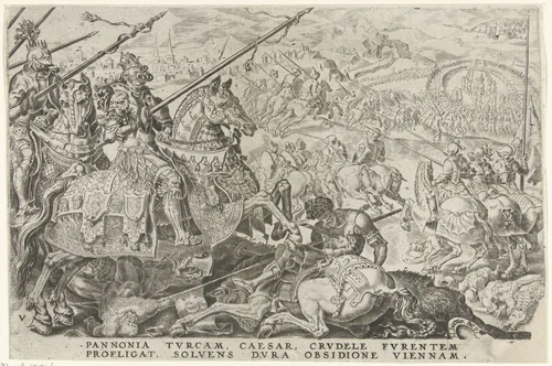 Ontzet van Wenen, 1529 by Unknown, print, 1555-1556