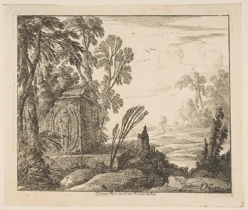 The Sarcophagus by Laurent de La Hyre, print, 1640
