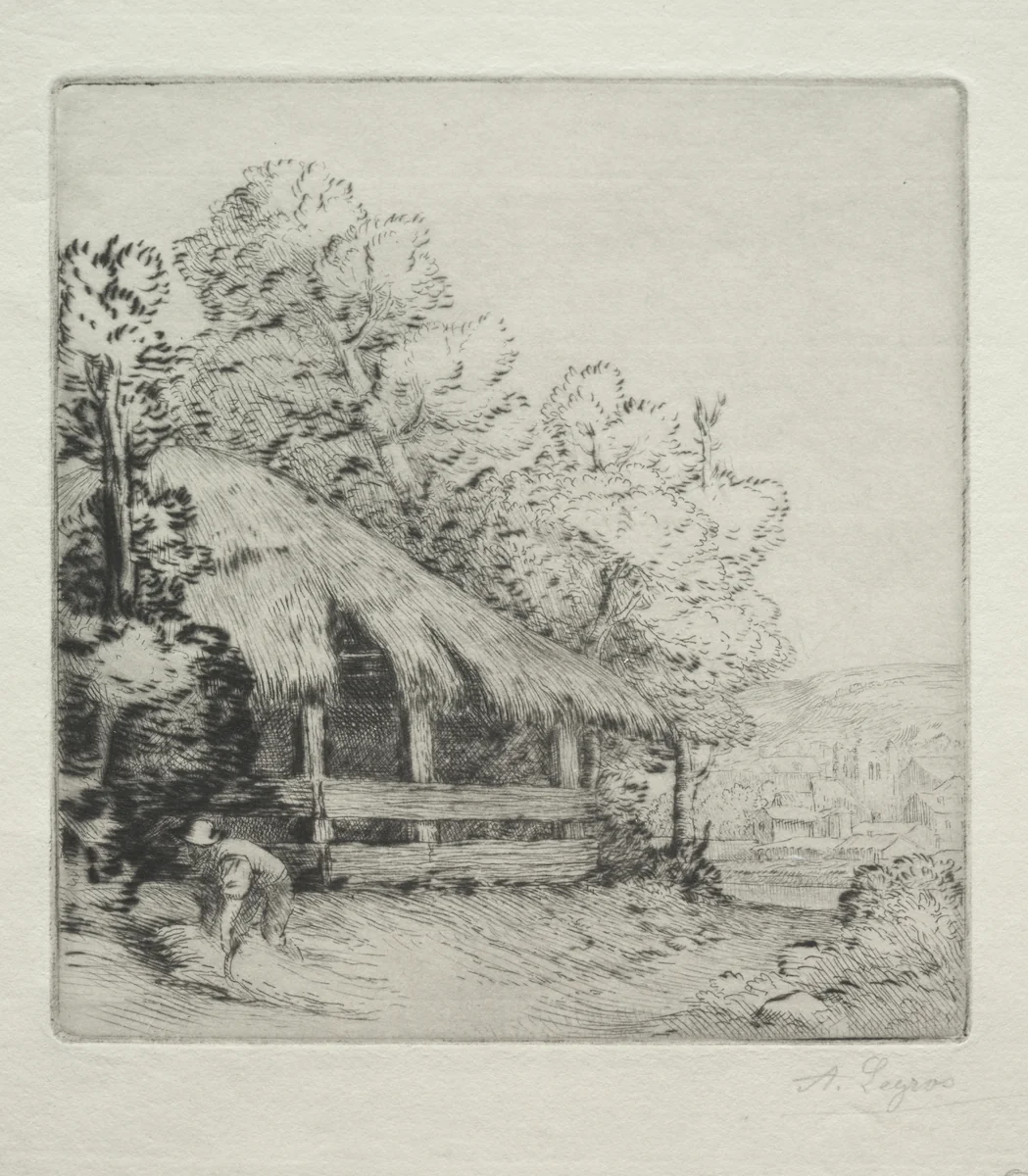 The Little Shed (Le Petit Hangar) by Alphonse Legros, print, 1857-1911