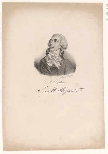 Portret van Louis-Michel Lepeletier de Saint-Fargeau by anonymous, print, 1818-1842