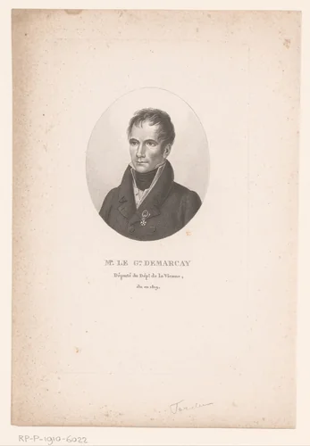 Portret van Marc Jean Demarçay by Ambroise Tardieu, print, 1820-1821