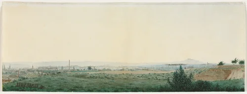 Landscape Near Paris by Léon Bonvin, drawing, 1855-1865