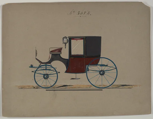 Brougham #3682 by Brewster & Co., drawing, 1881