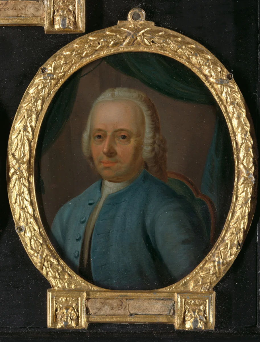 Portrait of Joannes Badon, Poet from Vlaardingen by Nicolaas Reyers, painting, 1732-1771
