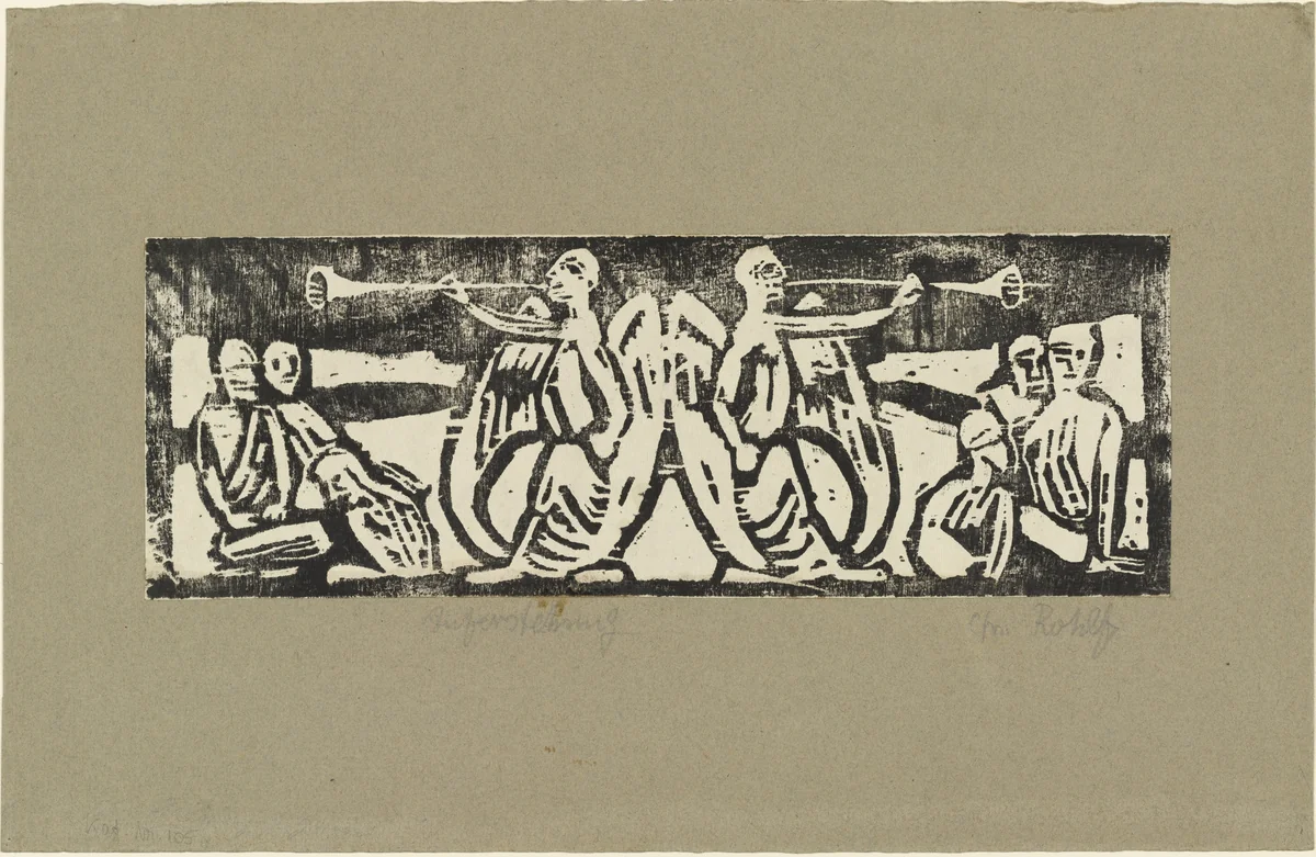 Resurrection (Auferstehung) by Christian Rohlfs, print, 1917
