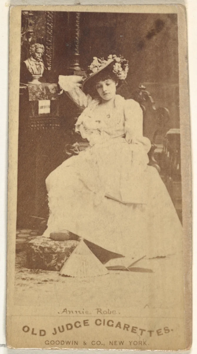 Annie Robe, from the Actors and Actresses series (N171) for Old Judge Cigarettes by Goodwin & Company, photograph, 1886-1890