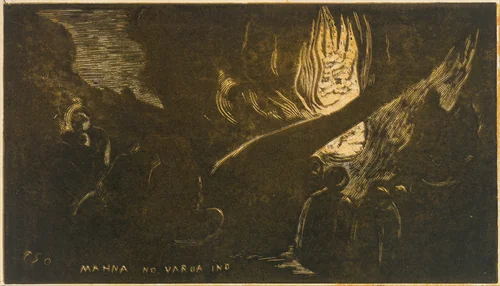 The Devil Speaks (Mahna No Varua Ino), from Fragrance (Noa Noa) by Paul Gauguin, print, 1893-1894