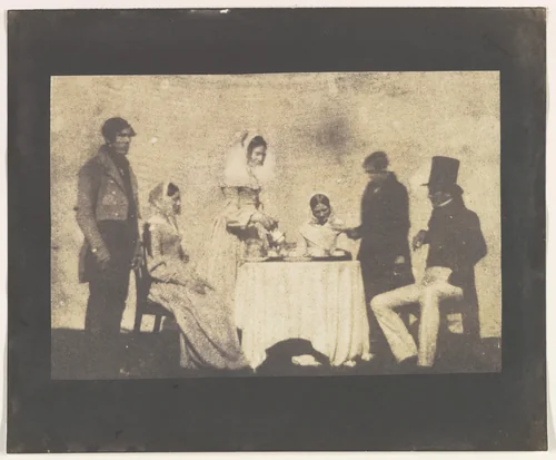 Group Taking Tea at Lacock Abbey by William Henry Fox Talbot, photograph, 1843
