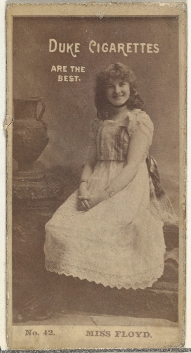 Card Number 42, Miss Floyd, from the Actors and Actresses series (N145-6) issued by Duke Sons & Co. to promote Duke Cigarettes by W. Duke, Sons & Co., photograph, 1880-1889
