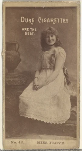 Card Number 42, Miss Floyd, from the Actors and Actresses series (N145-6) issued by Duke Sons & Co. to promote Duke Cigarettes by W. Duke, Sons & Co., photograph, 1880-1889