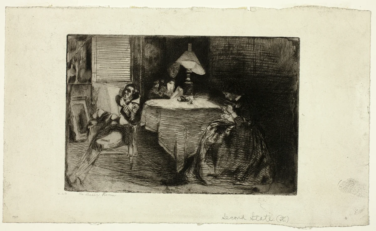 The Music Room by James McNeill Whistler, print, 1859